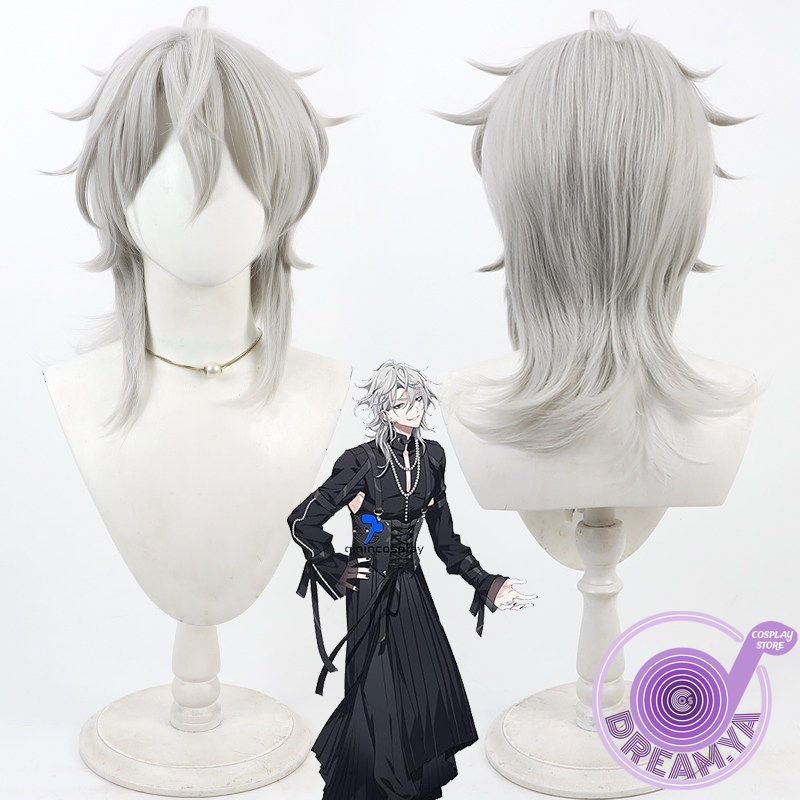 Synthetic Wigs - Domeki Kuguri Cosplay Pruik 18TRIP Grijs