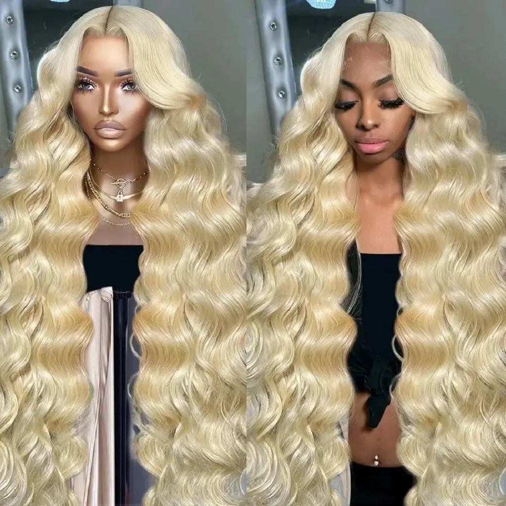 Lace Front Wigs - 46 inch HD blonde 13x4 kantfront