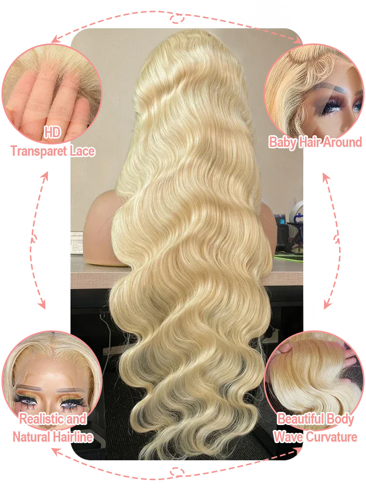 36 40 Inch 613 Honingblond Bod - 613 Blonde Body Wave Lace Front Wig recensie en prijs