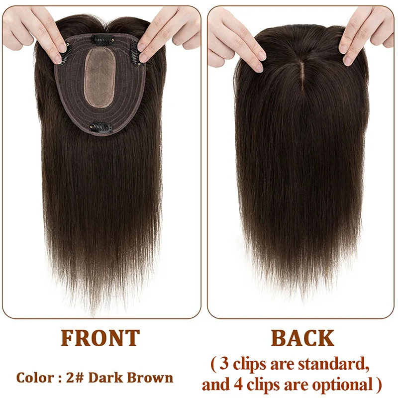 Zijde Basis Top Vrouwen Topper - Seamless Clip In Hair Extensions Human Hair recensie en prijs