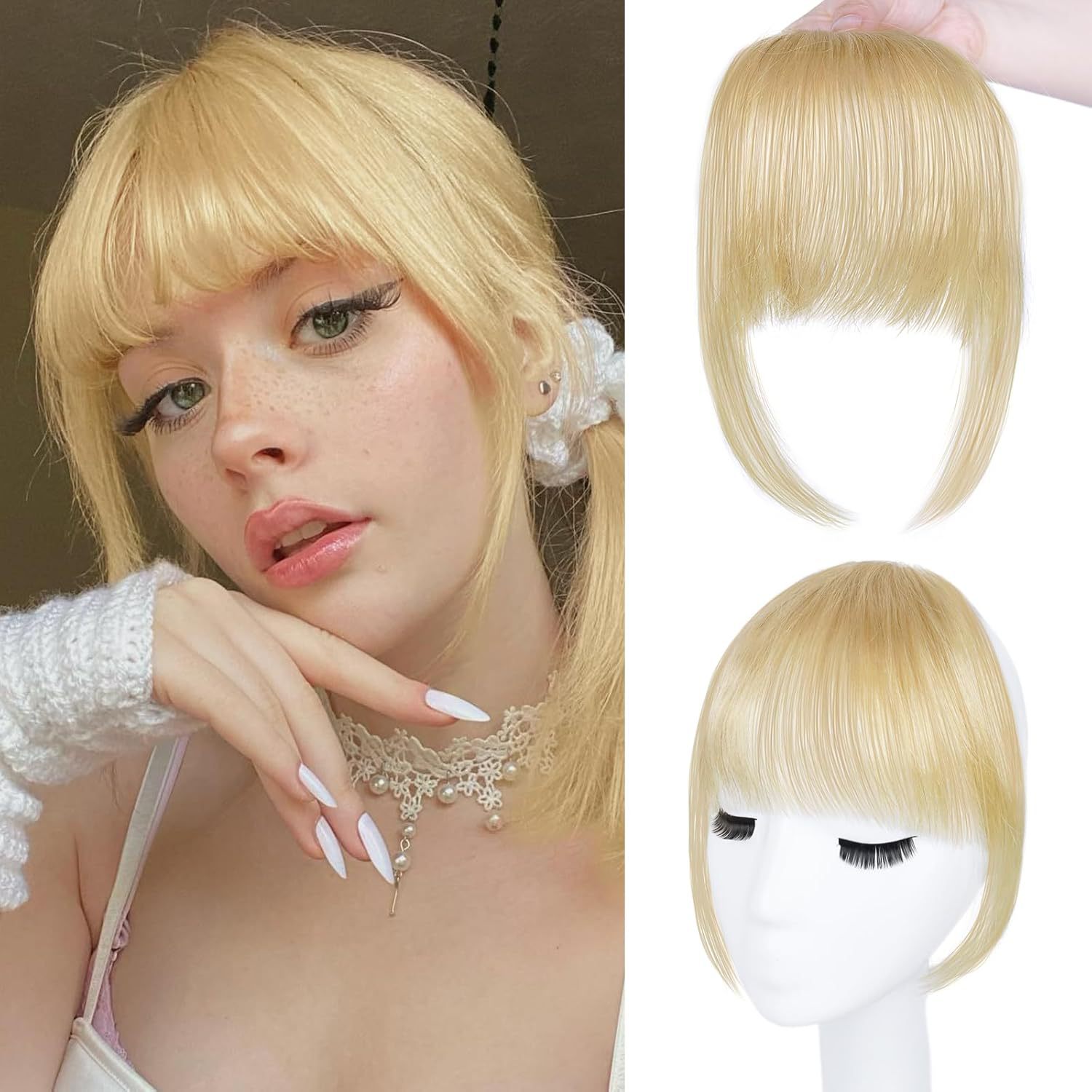 100% Echt haar Pony Clip-In Ex - Seamless Clip In Hair Extensions Human Hair recensie en prijs