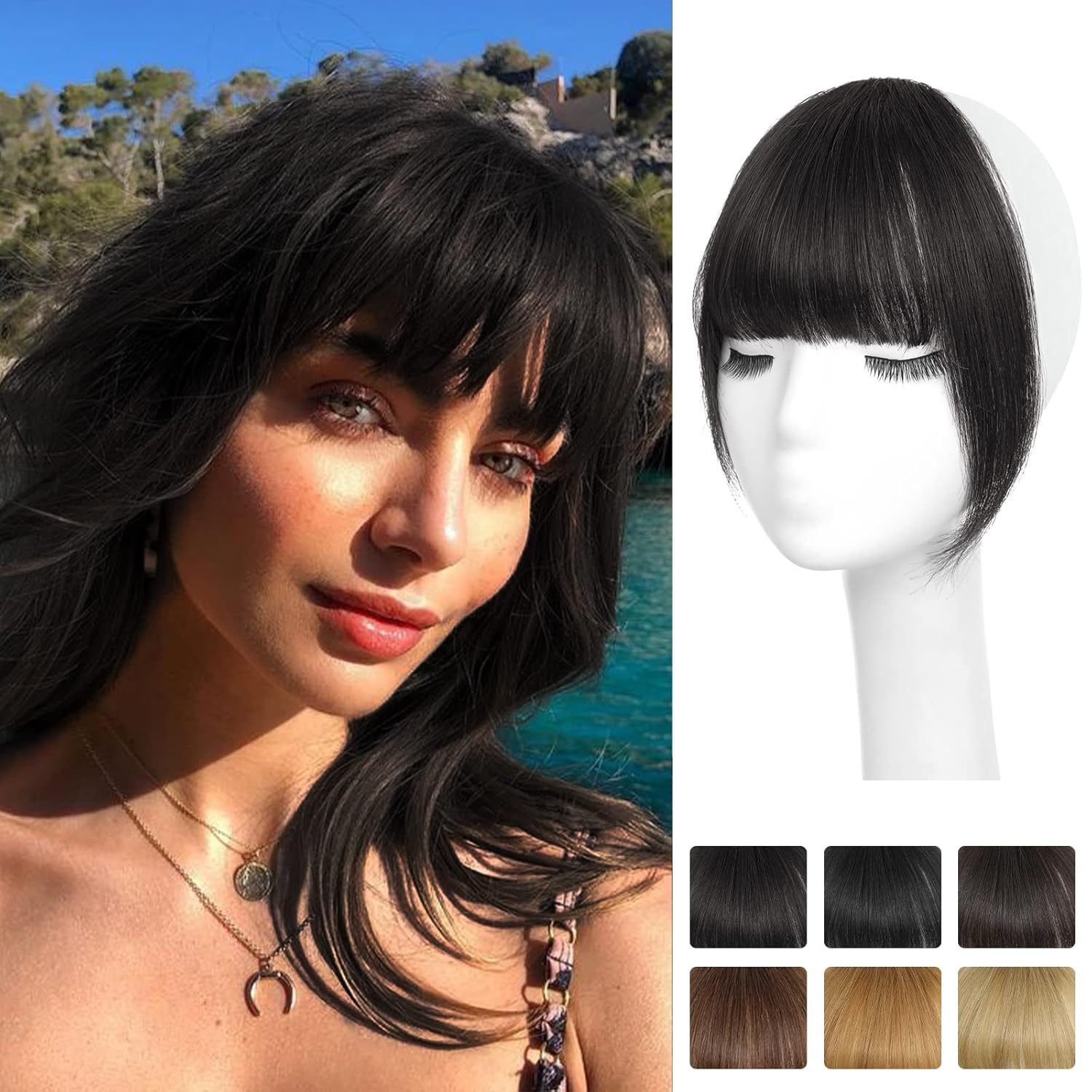 100% Echt haar Pony Clip-In Ex - Seamless Clip In Hair Extensions Human Hair recensie en prijs