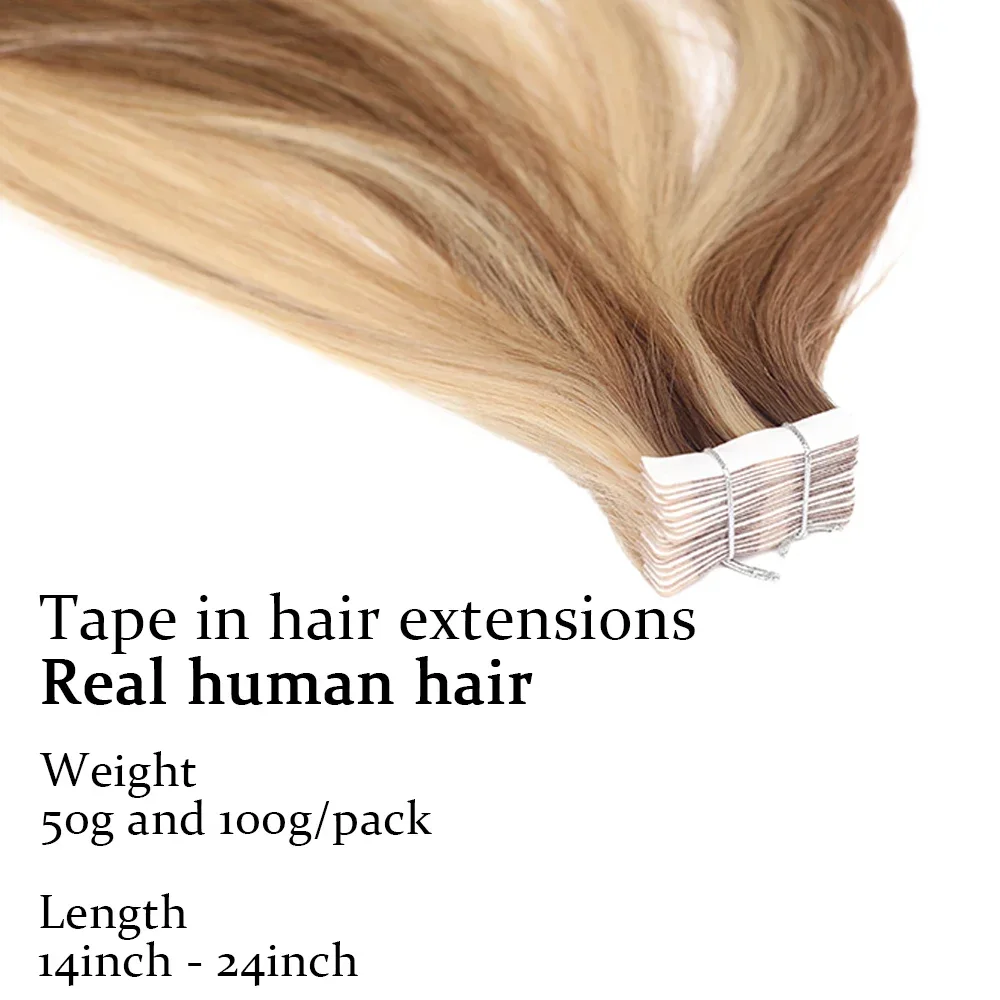 Haarverlengingen van 100% echt - Invisible Tape In Extensions Real Hair recensie en prijs