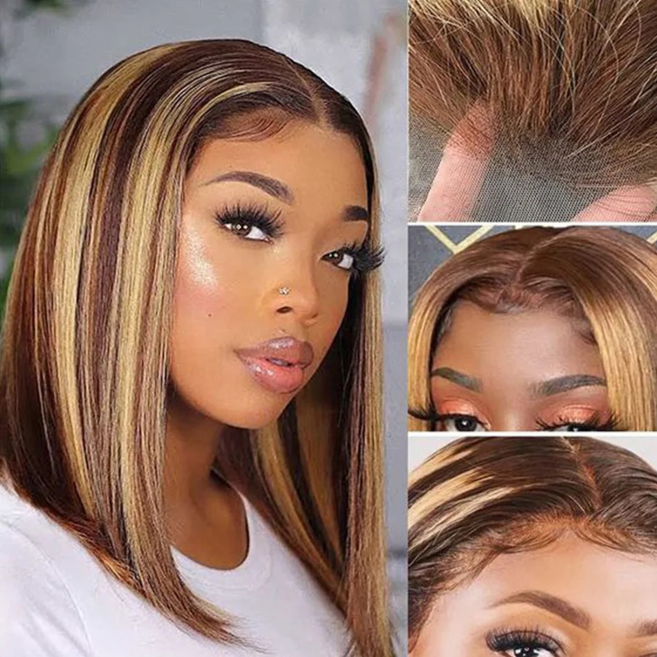 Highlight Blonde Pruik Korte L - Pre Parted 13X4 Lace Front Bob Wig recensie en prijs