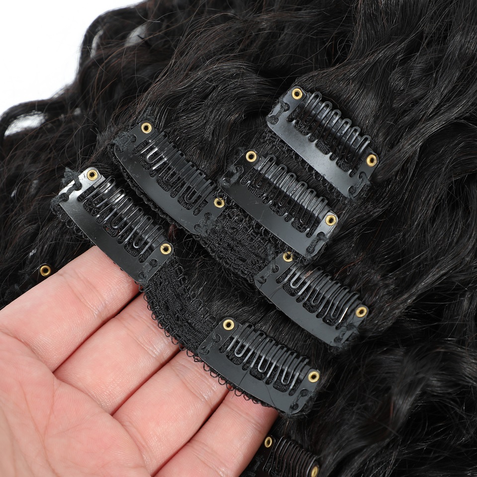 8-24 inch Water Wave Krul Clip - Seamless Clip In Hair Extensions Human Hair recensie en prijs