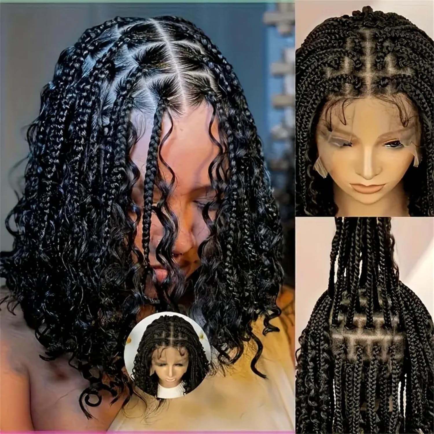 14/16/18 inch korte knotloze b - Synthetic Braided Wigs For Black Women recensie en prijs