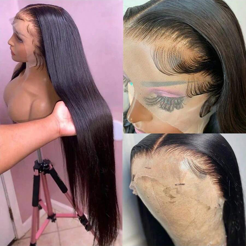 30 inch rechte pruik van echt  - Glueless Wear And Go Human Hair Wig recensie en prijs