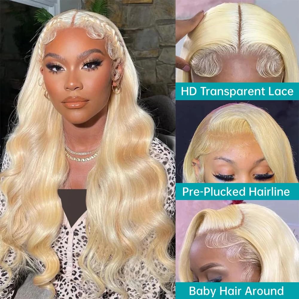 200% dichtheid, steil, zijdeza - 613 Blonde Body Wave Lace Front Wig recensie en prijs