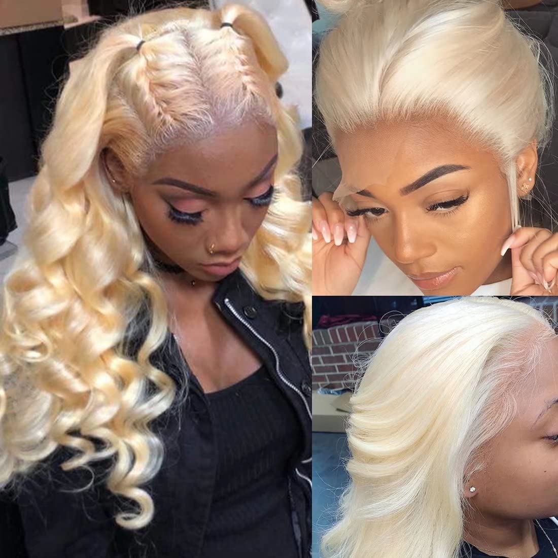 200% dichtheid, steil, zijdeza - 613 Blonde Body Wave Lace Front Wig recensie en prijs